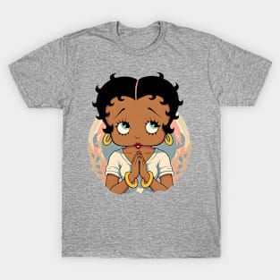 Black Betty Boop Praying T-Shirt